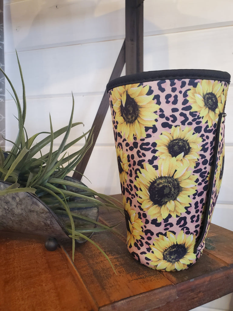 Cozy Cup- Sunflower and Small Leopard - DBC Boutique