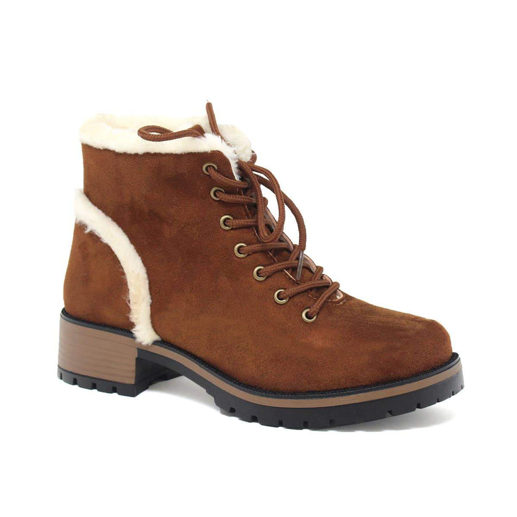 Yoki Womens Gorden-19 faux suede Lace up Boot - DBC Boutique