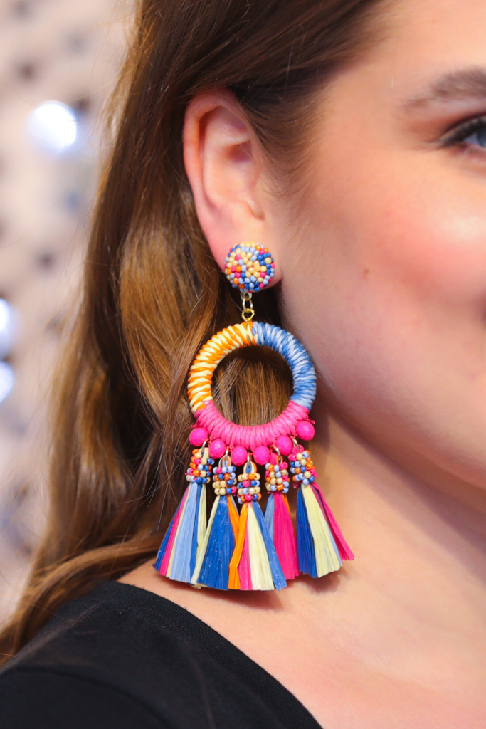 On Repeat Raffia Earrings - DBC Boutique