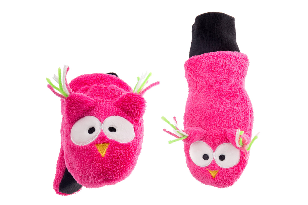 Kids Gloves - UPF50+ Winter Mitts - Owl - DBC Boutique