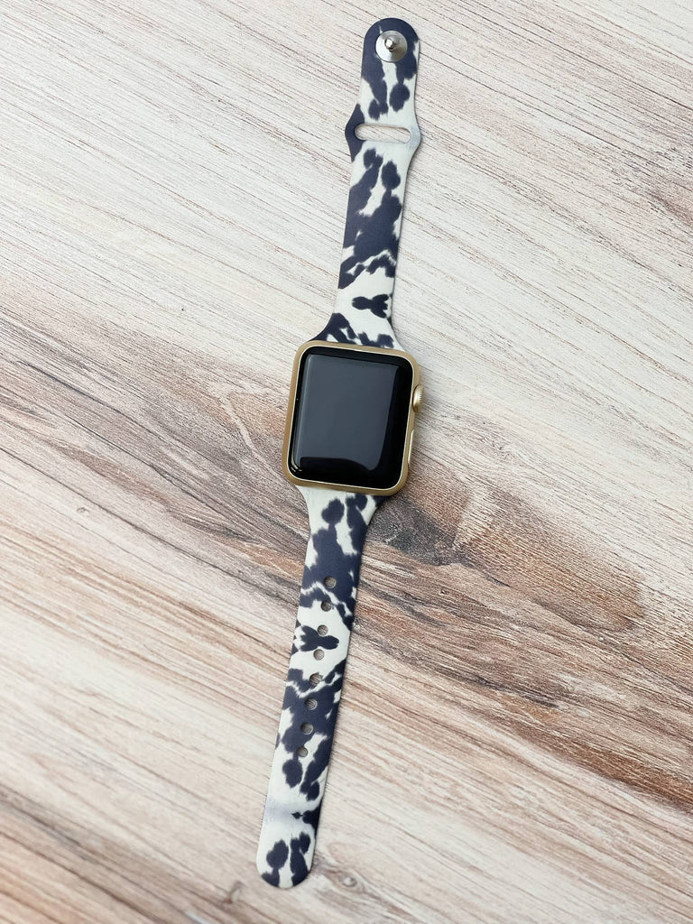 Slim Cow Printed Silicone Smart Watch Band - DBC Boutique